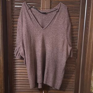 Torrid V-Neck Sweater in Dusty Rose